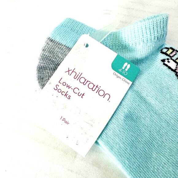 Xhilaration Unicardio Unicorn Low Cut Socks 1 Pair Size 4-10 Mint Green NEW! - Picture 3 of 8
